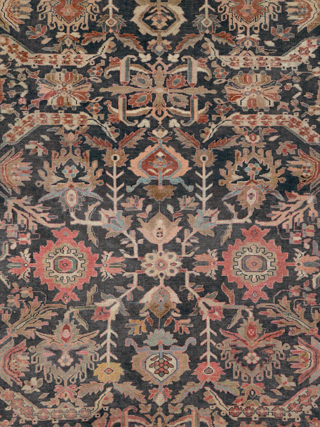 Antique Persian Malayer Room Size Carpet, No.14858 - Staging