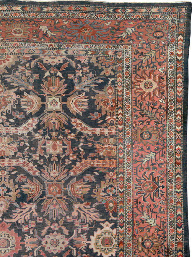 Antique Persian Malayer Room Size Carpet, No.14858 - Staging