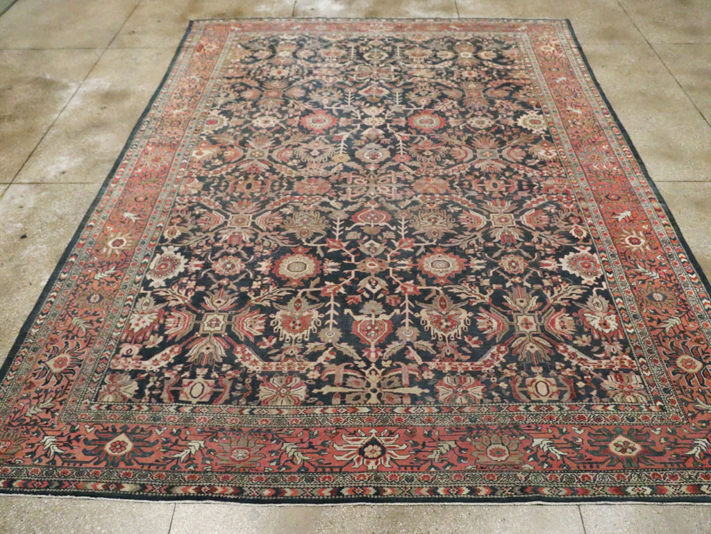 Antique Persian Malayer Room Size Carpet, No.14858 - Staging