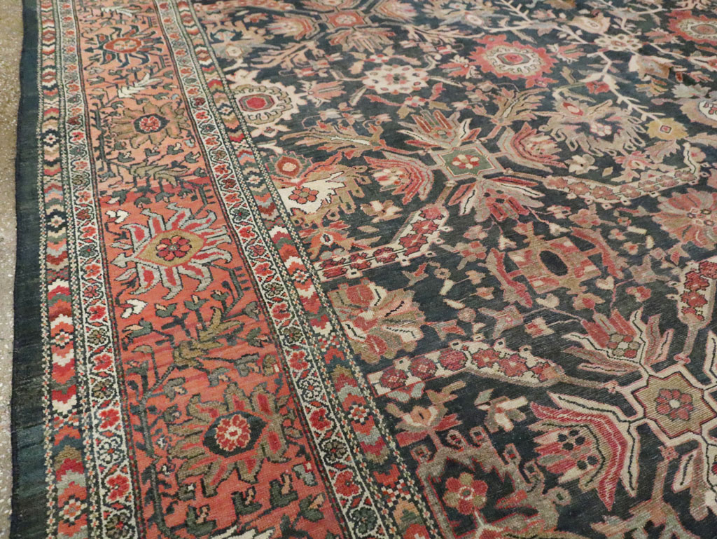 Antique Persian Malayer Room Size Carpet, No.14858 - Staging