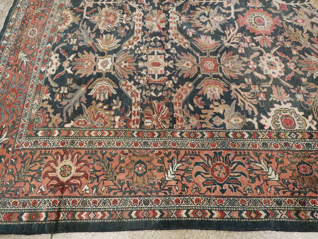 Antique Persian Malayer Room Size Carpet, No.14858 - Staging