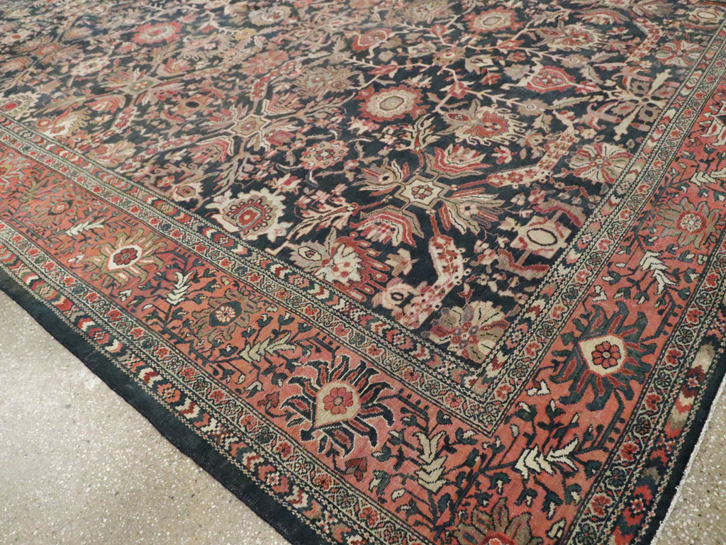 Antique Persian Malayer Room Size Carpet, No.14858 - Staging