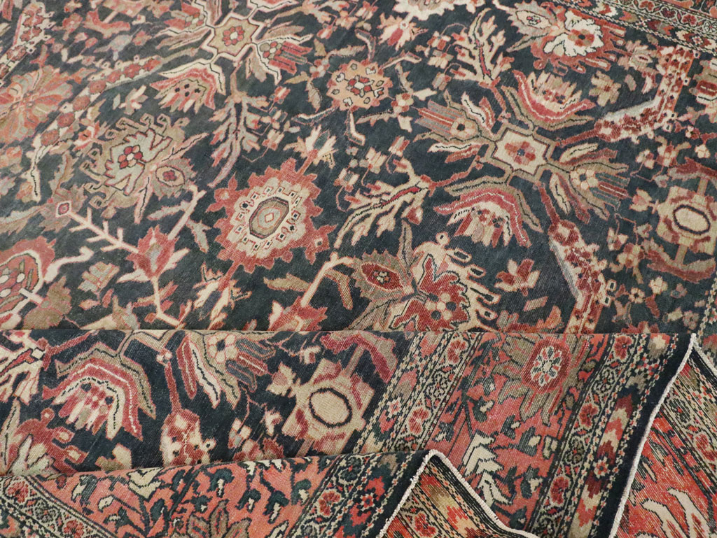 Antique Persian Malayer Room Size Carpet, No.14858 - Staging