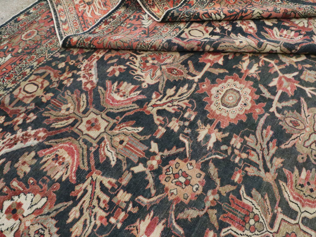 Antique Persian Malayer Room Size Carpet, No.14858 - Staging