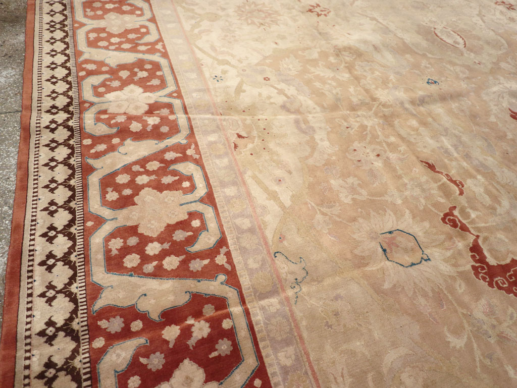 Antique Persian Tabriz Carpet, No.14870 - Staging