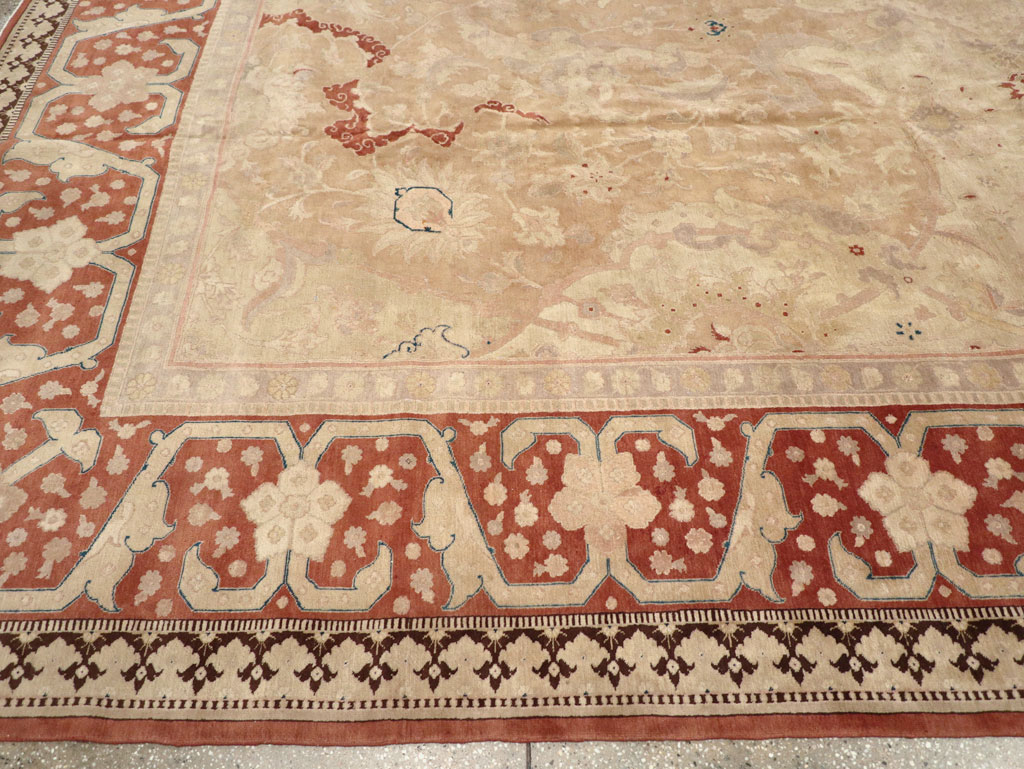 Antique Persian Tabriz Carpet, No.14870 - Staging