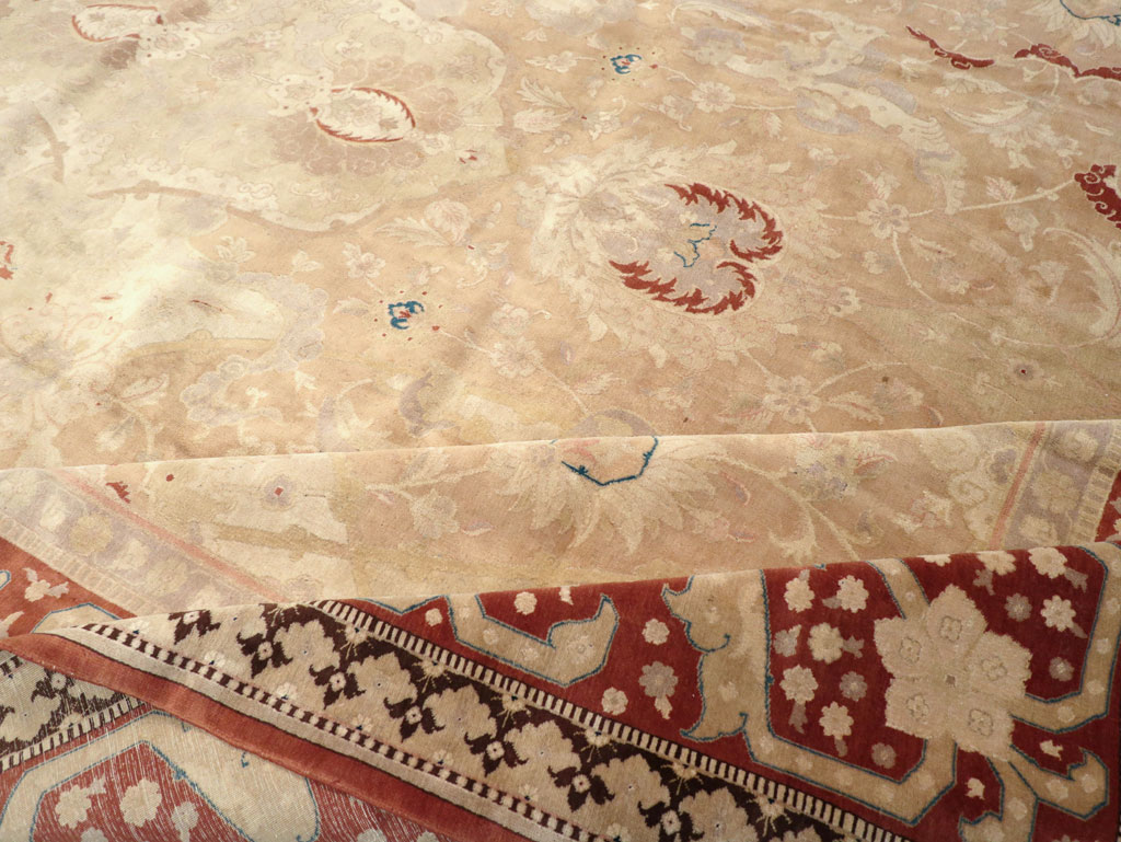 Antique Persian Tabriz Carpet, No.14870 - Staging