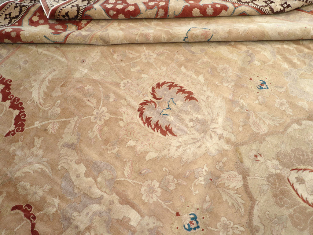 Antique Persian Tabriz Carpet, No.14870 - Staging