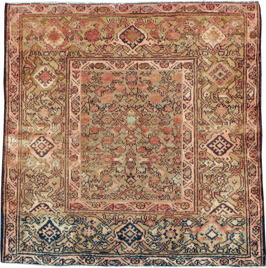 Vintage Persian Malayer Rug, No.14884 - Staging