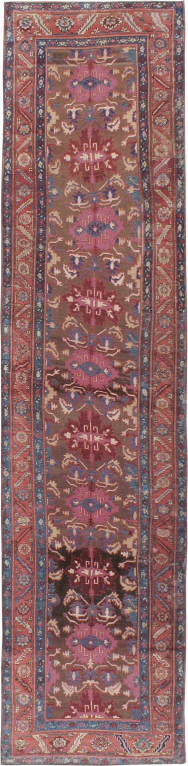 Antique Persian Bakshaish Runner, No.14896 - Staging