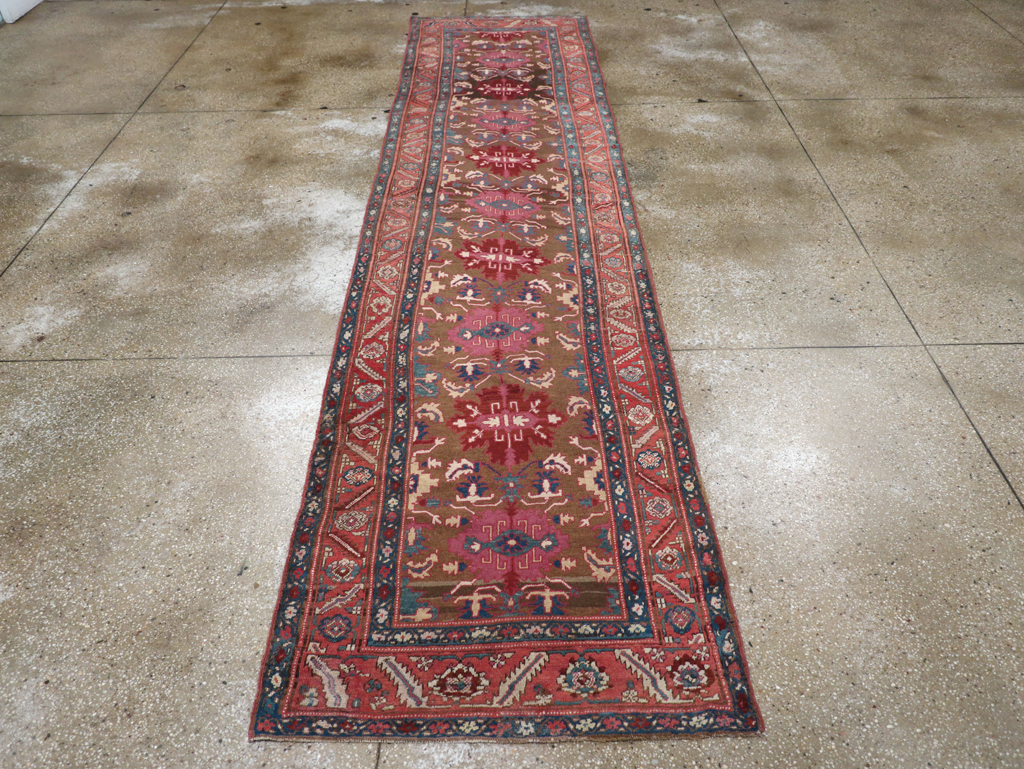 Antique Persian Bakshaish Runner, No.14896 - Staging