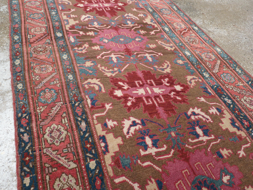 Antique Persian Bakshaish Runner, No.14896 - Staging