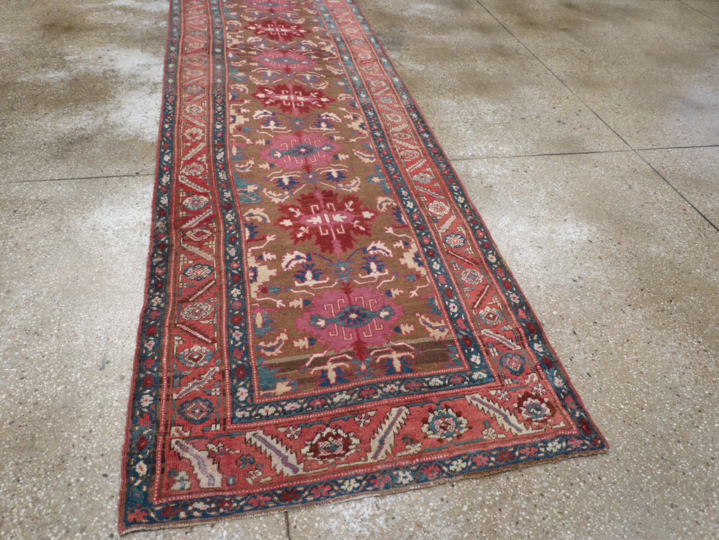 Antique Persian Bakshaish Runner, No.14896 - Staging