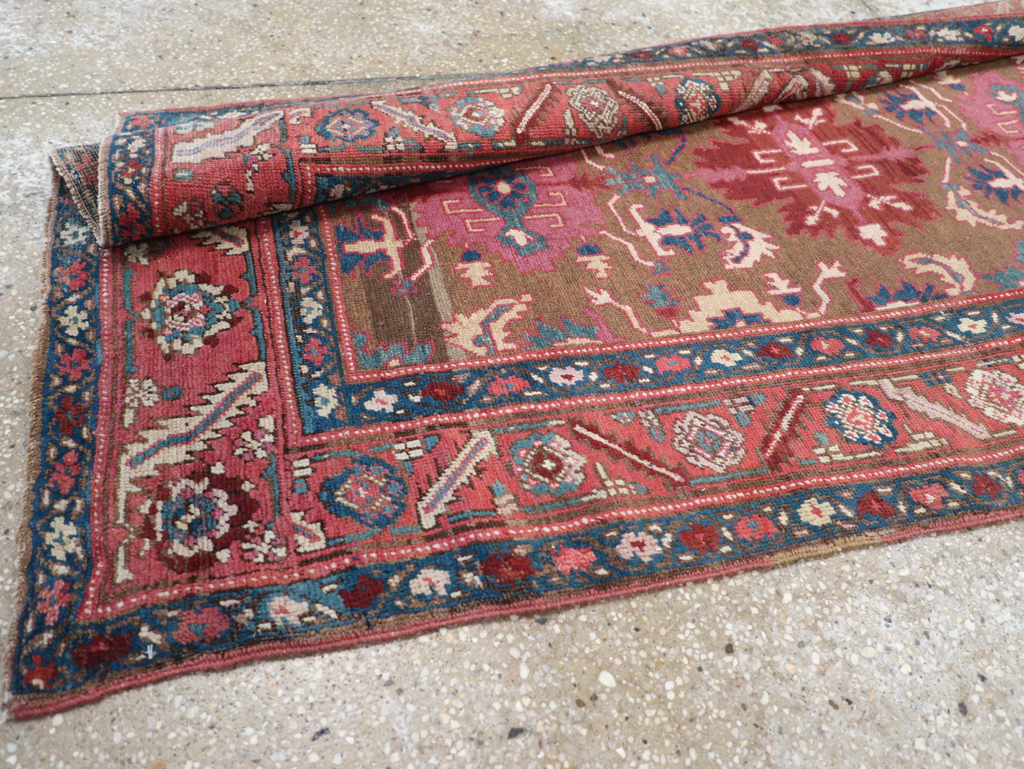 Antique Persian Bakshaish Runner, No.14896 - Staging