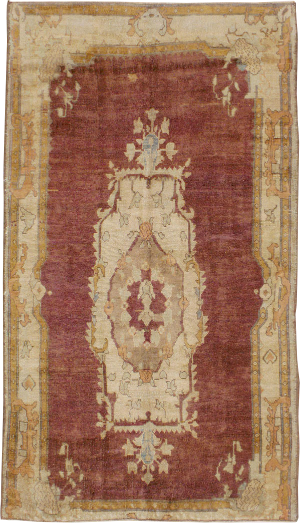 Antique Turkish Oushak Rug, No.14925 - Staging