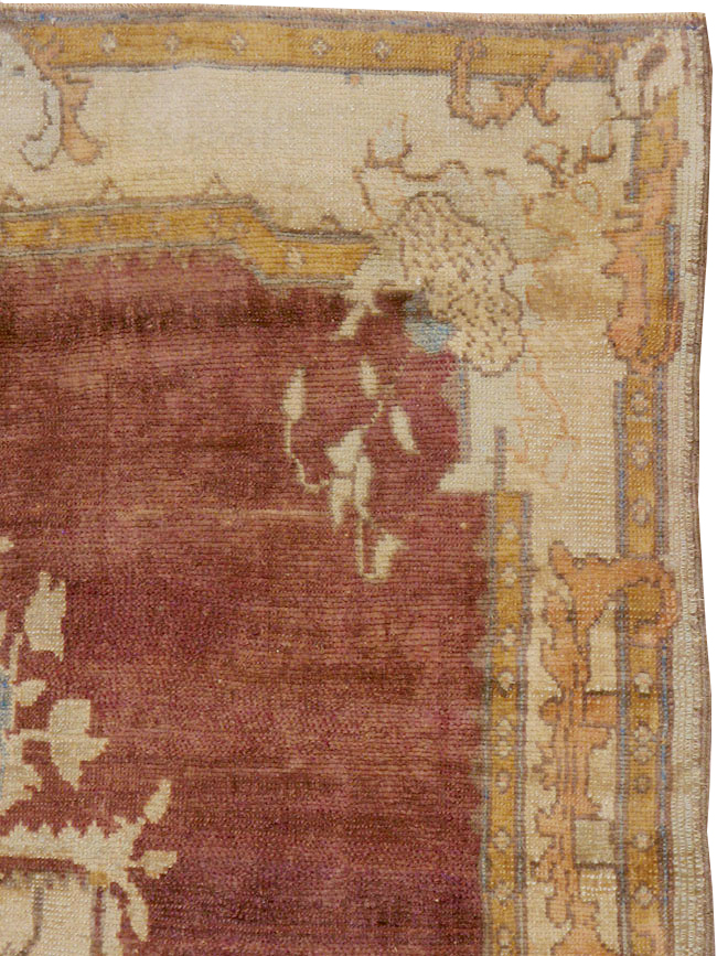 Antique Turkish Oushak Rug, No.14925 - Staging