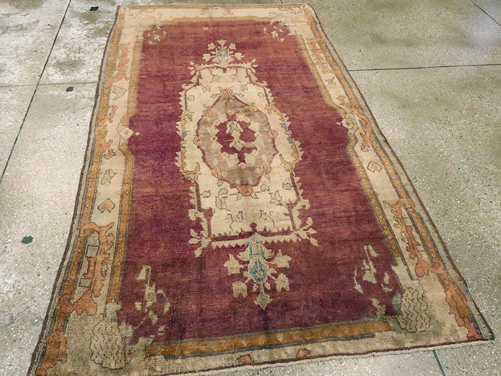 Antique Turkish Oushak Rug, No.14925 - Staging
