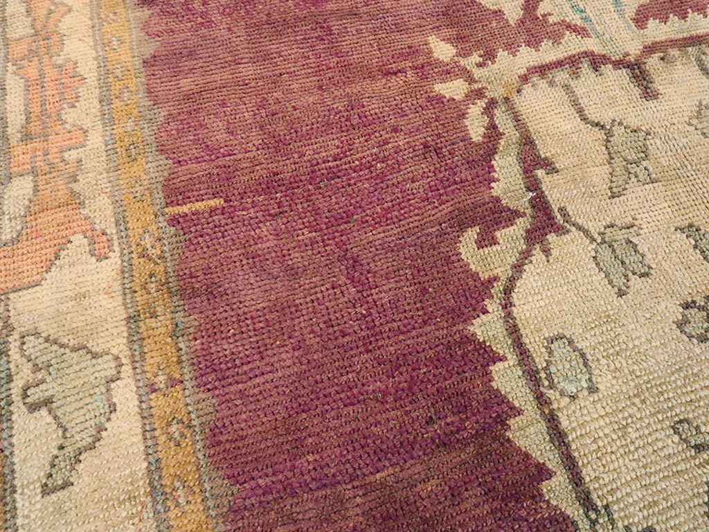 Antique Turkish Oushak Rug, No.14925 - Staging