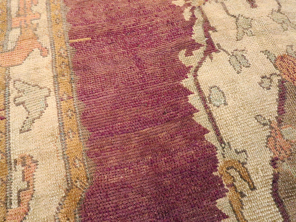 Antique Turkish Oushak Rug, No.14925 - Staging