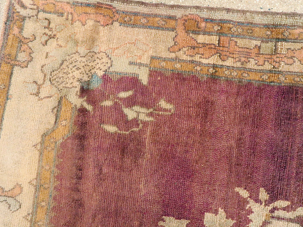 Antique Turkish Oushak Rug, No.14925 - Staging