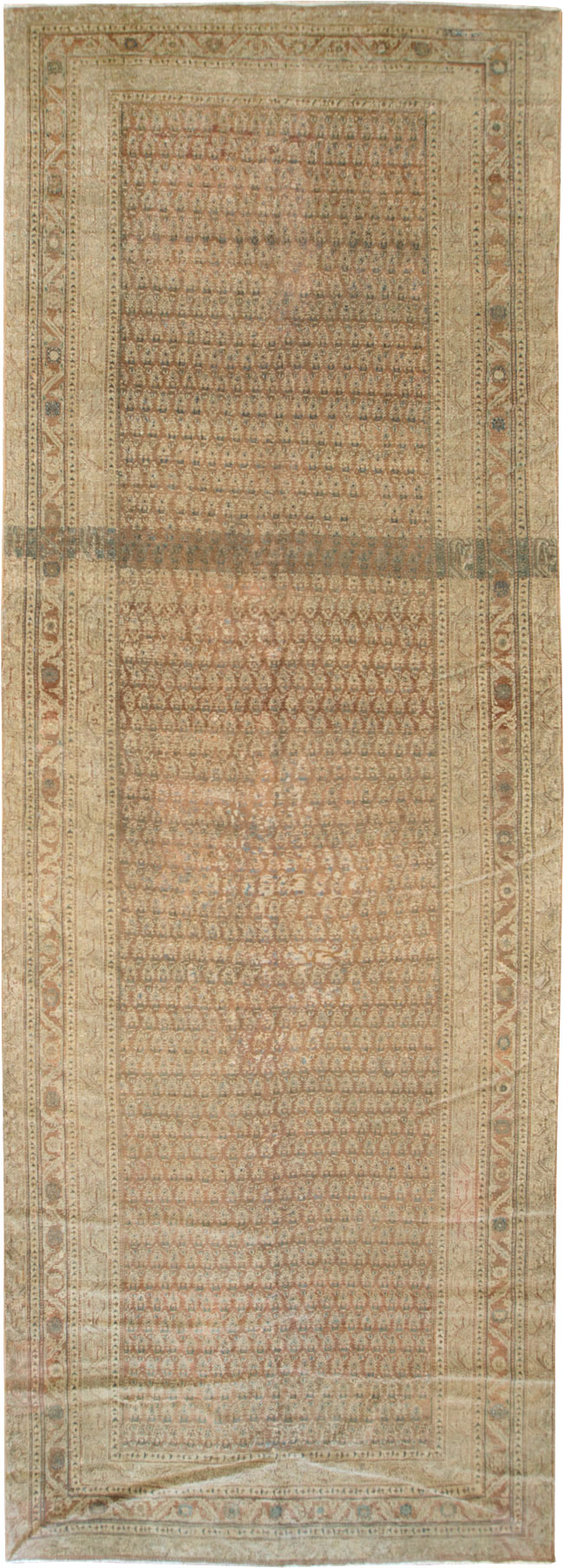 Antique Persian Malayer Long Carpet, No.14942 - Staging