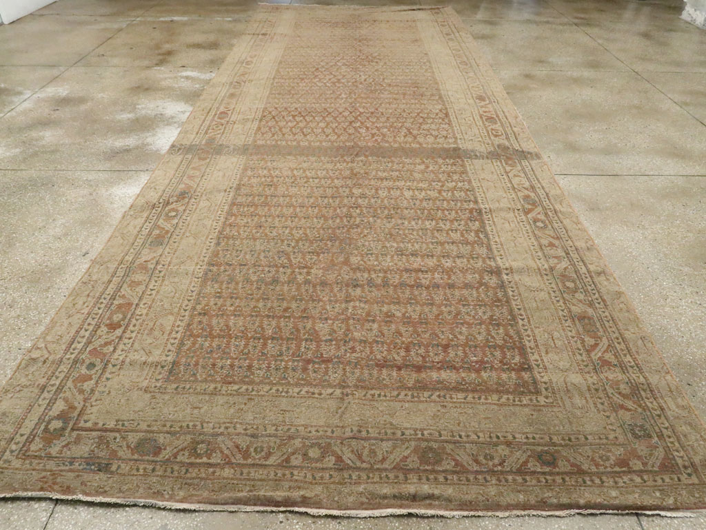 Antique Persian Malayer Long Carpet, No.14942 - Staging
