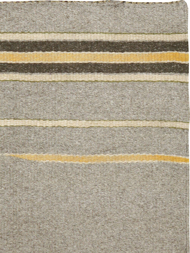 Vintage European Flatweave Kilim Throw Rug, No.14949 - Staging