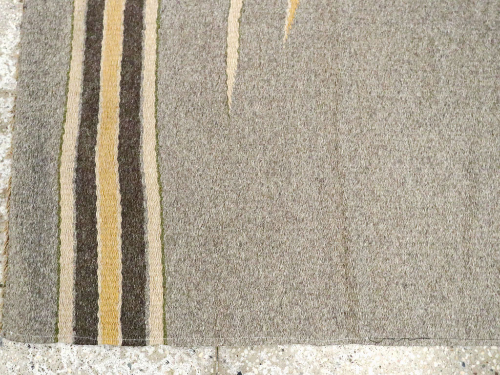 Vintage European Flatweave Kilim Throw Rug, No.14949 - Staging