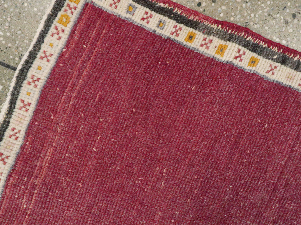 Vintage Turkish Anatolian Throw Rug, No.14998 - Staging