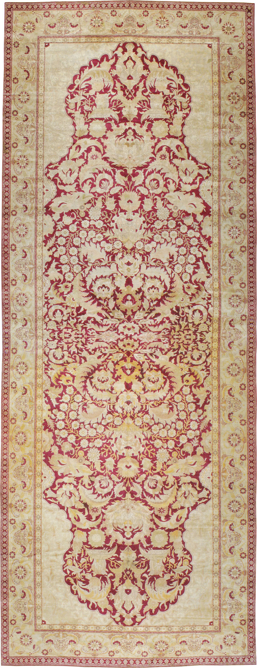 Antique Indian Agra Carpet, No.15046 - Staging