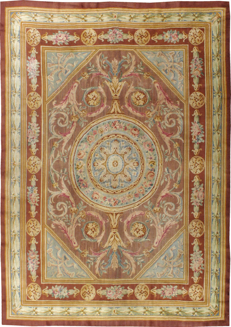 Antique French Savonnerie Carpet, No.15064 - Staging