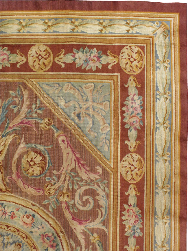 Antique French Savonnerie Carpet, No.15064 - Staging