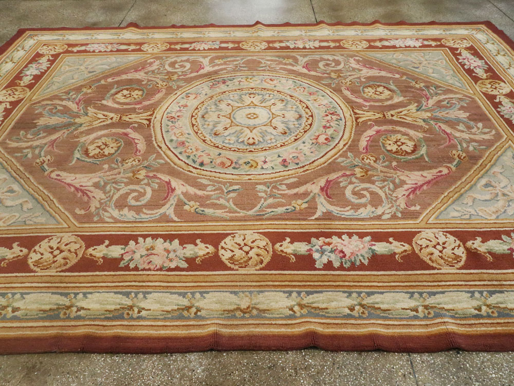 Antique French Savonnerie Carpet, No.15064 - Staging