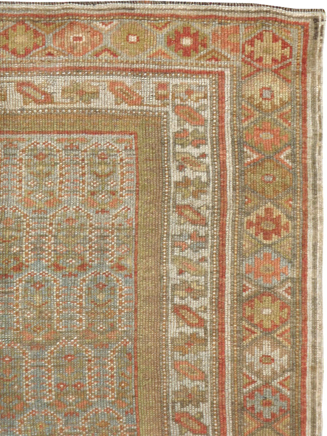 Antique Persian Kurdish Rug, No.15108 - Staging