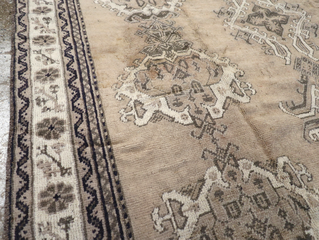 Antique Turkish Oushak Square Accent Carpet, No.15174 - Staging