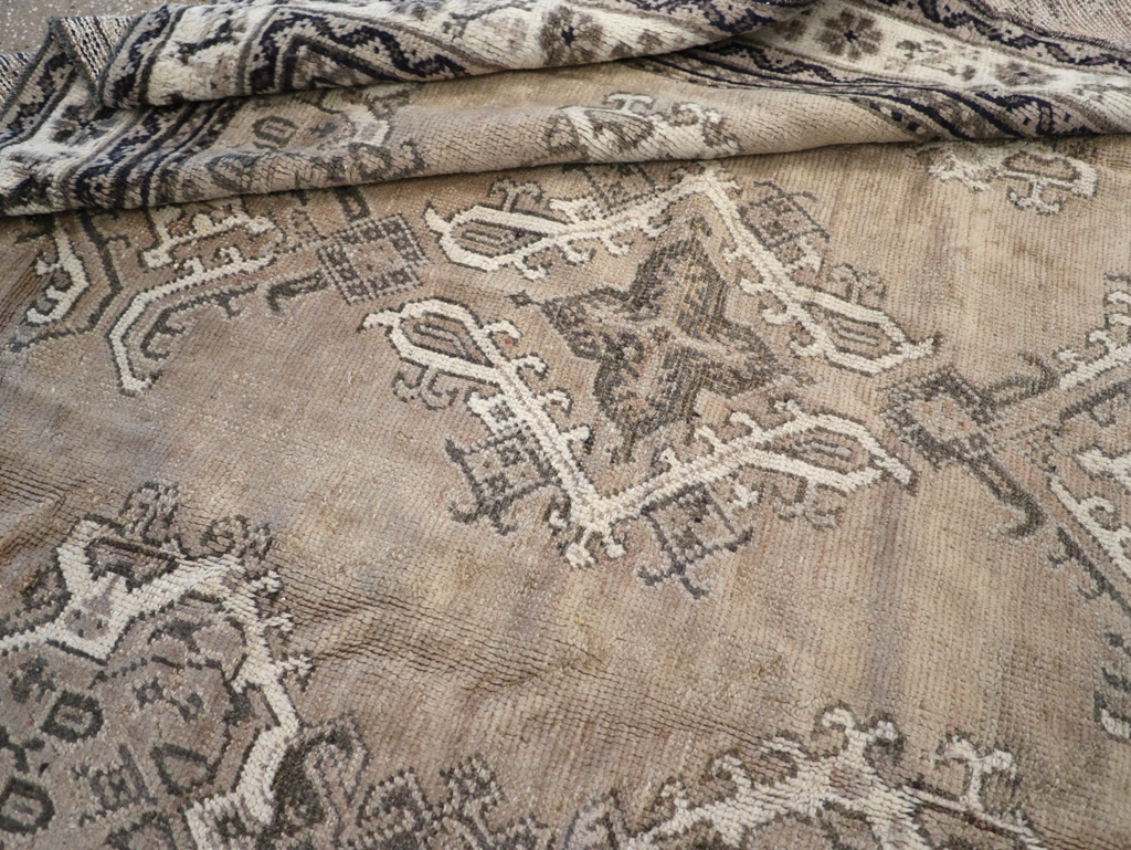 Antique Turkish Oushak Square Accent Carpet, No.15174 - Staging