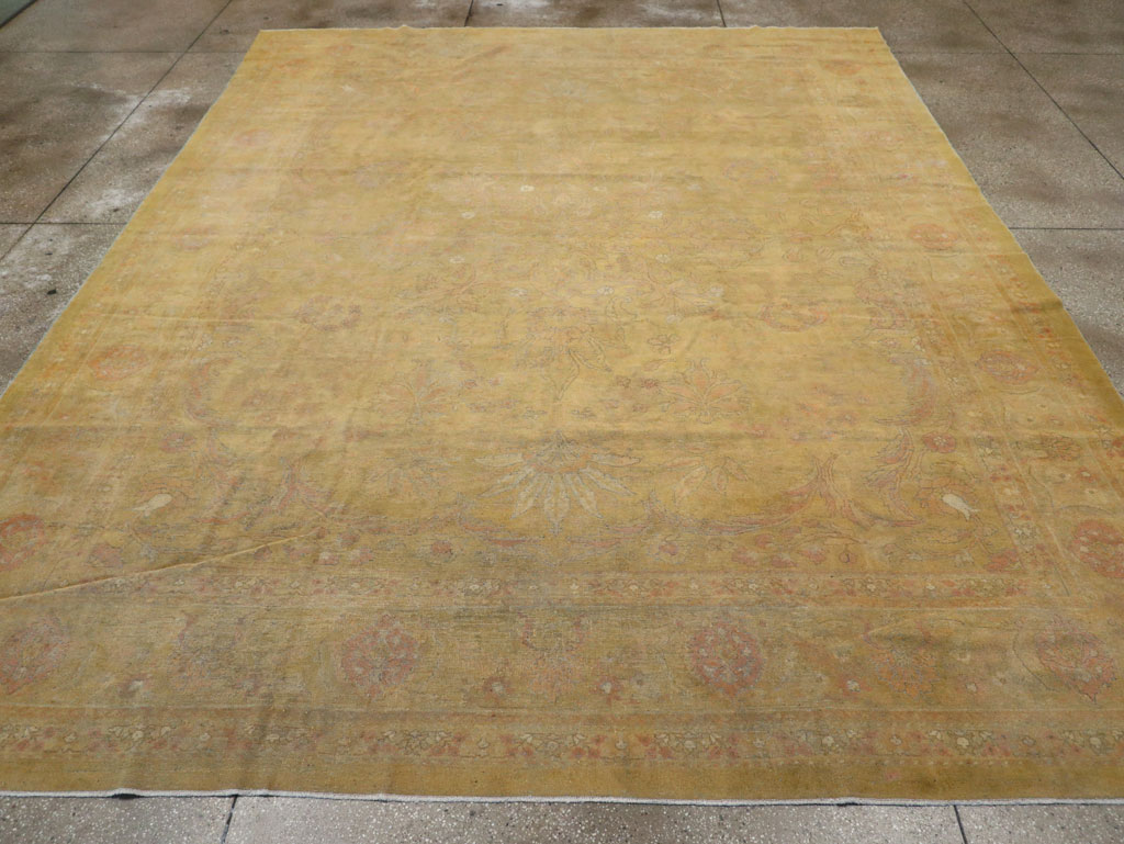 Antique Indian Amritsar Room Size Carpet, No.15212 - Staging