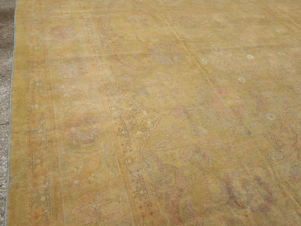 Antique Indian Amritsar Room Size Carpet, No.15212 - Staging