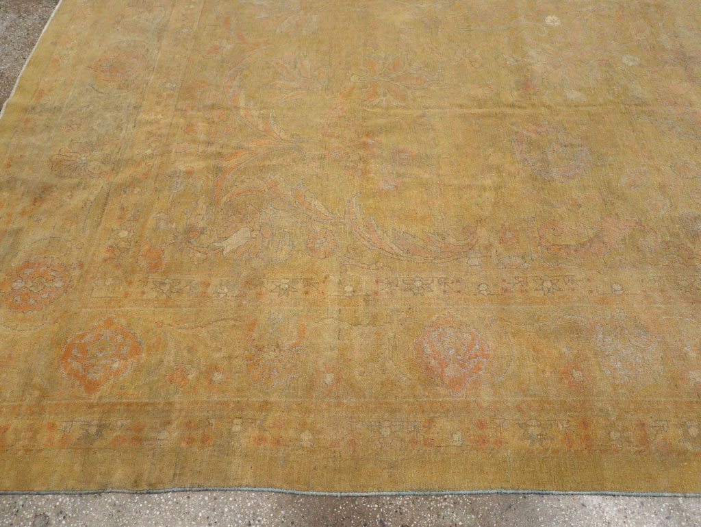 Antique Indian Amritsar Room Size Carpet, No.15212 - Staging