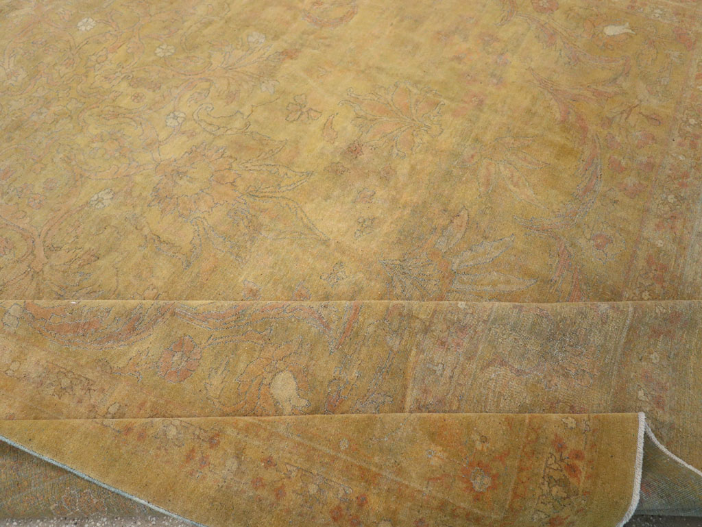 Antique Indian Amritsar Room Size Carpet, No.15212 - Staging