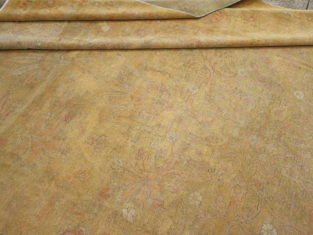 Antique Indian Amritsar Room Size Carpet, No.15212 - Staging