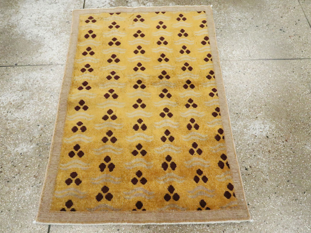 Vintage Turkish Anatolian Deco Rug, No.15237 - Staging