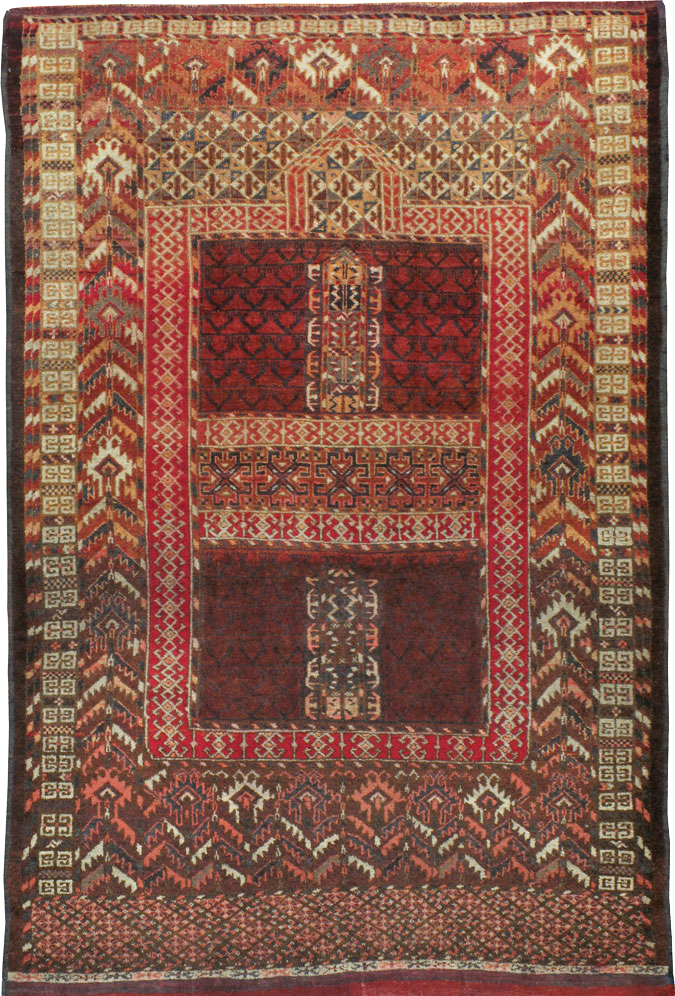 Antique Central Asian Tekke Rug, No.15241 - Staging