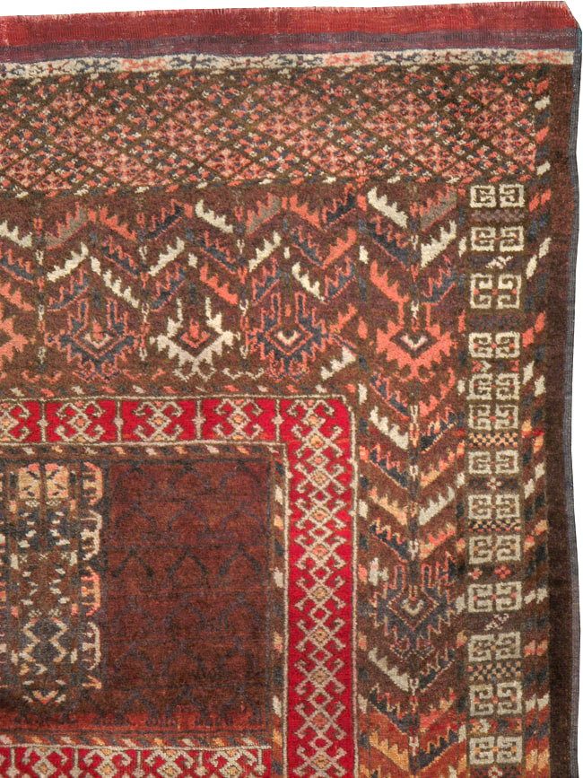 Antique Central Asian Tekke Rug, No.15241 - Staging