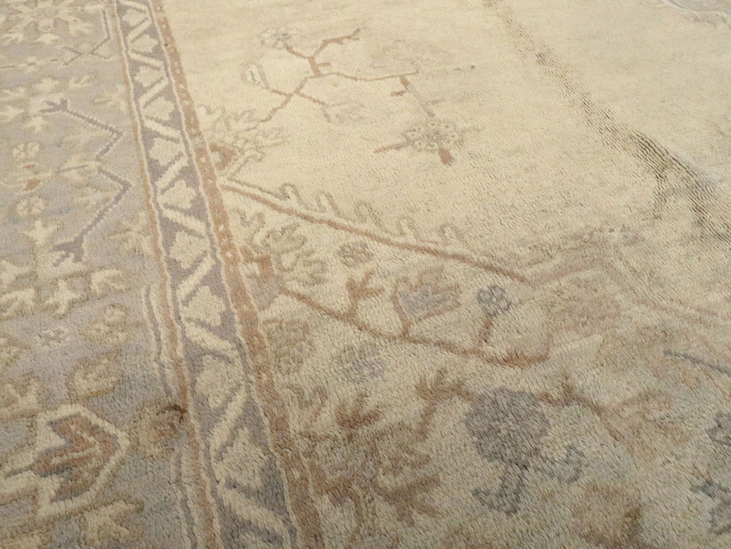 Antique Turkish Oushak Carpet, No.15253 - Staging