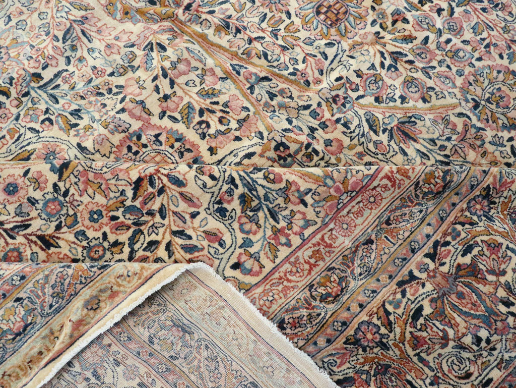 Antique Persian Lavar Kerman Carpet, No.15268 - Staging