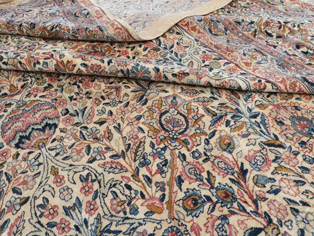 Antique Persian Lavar Kerman Carpet, No.15268 - Staging