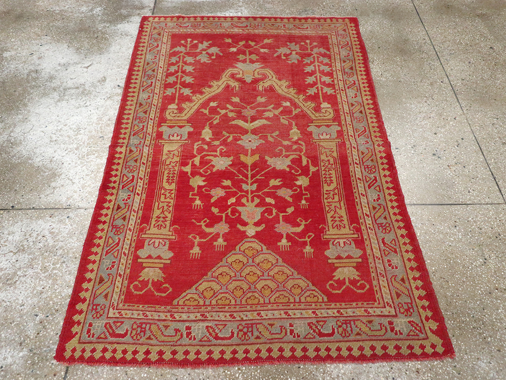 Antique Turkish Oushak Rug, No.15270 - Staging