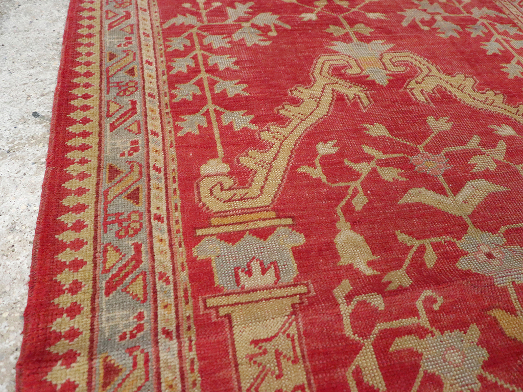 Antique Turkish Oushak Rug, No.15270 - Staging