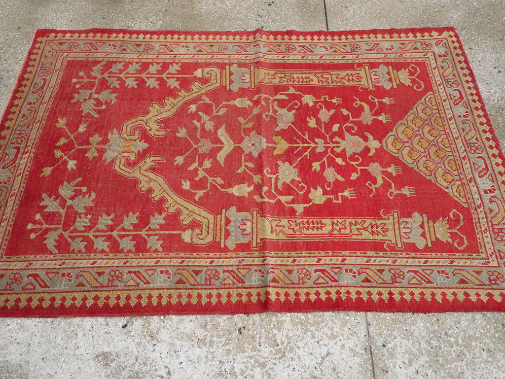 Antique Turkish Oushak Rug, No.15270 - Staging